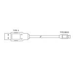 ATM Spare Parts 009-0020704 CABLE USB TYPE A TO TYPE MINI B HIGH SPEED (480MBPS) 1500MM for sale