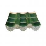 Eco-Friendly Chinese Temple Roof Tile Sustainable Clay Green Pagoda Building Solution for sale