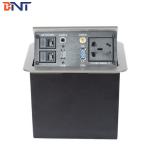 Pneumatic Pop Up Desktop Power Sockets With USB / Network / 3.5 Audio