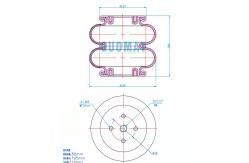 China 2B188168 Industrial Air Springs Double Convolution Actuator G1/4 Air Inlet supplier