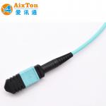 MTP-MTP/APC OM3 Fiber Optic Patch Cord Female Or Male 40G/100G MM Support Customized 8-144 Fibers LZSH/OFNR Fiber Optic Cable for sale