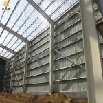 Customized Steel Structure Warehouse With PVC Steel Windows And Sandwich Panel Wall Panel for sale