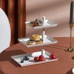 Rustproof Iron Stamping Three Layer Fruit Tray Metal Houseware Luxury