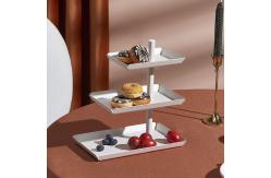 China Rustproof Iron Stamping Three Layer Fruit Tray Metal Houseware Luxury supplier