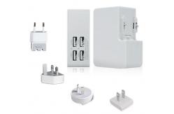 China US plug 4 USB universal adapter mini travel adapter supplier