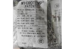 China G4A01 Thermal Link Long Leads Microtemp TCO Fuse For Temperature Protection supplier