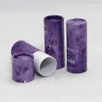 Pantone Purple Paper Tube Cans packaging gloss lamination for lip stick packaging for sale