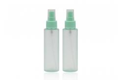 China 24mm Flat Shoulder Empty Refillable Perfume Bottles With Green Frosting Powder supplier