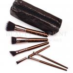 Custom 6pcs High End Makeup Brush Set Bronzer Color Aluminum Ferrule for sale
