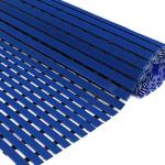 Indoor Strips Anti Slip PVC Floor Mat 12 Meters Wet Safety Grid Matting Blue for sale
