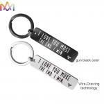 12 X 50mm Rectangular Shaped Personalized Engraved Keychains for sale