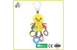 China EN71 25cm Soft Plush Baby Rattles With Teeth Chew And Mirror supplier