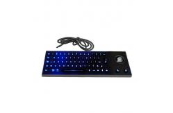China Backlit Desktop Rugged Waterproof Vandal-Proof Keyboard With Integrated Optical Trackball supplier