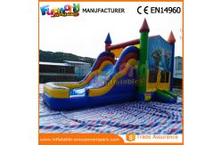 China Outdoor Inflatable Combo Slide , childrens bouncy castle With Pool supplier