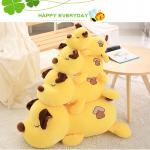 Kids Cute Dog Plush Pillow , Yellow Color Plush Puppy Pillow 33 - 90CM for sale