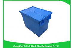 China Heavy Duty Moving Stackable Plastic Tote Boxes With Hinged Lids supplier