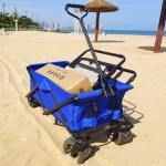 Collapsible Welding Trolley Adjustable PU Wheels Practical Folding Wagon Customized