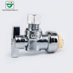 Double Outlet Brass Angle Valve Chrome Plated For Water Sink for sale