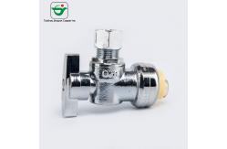 China Double Outlet Brass Angle Valve Chrome Plated For Water Sink supplier