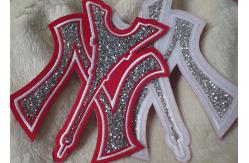 China Iron On Backing Stone Custom Embroidered Patches With Handmade supplier