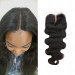 China Free Middle 3 Part Lace Top Closure 120% Brazilian Virgin Hair Body Wave Closure for sale