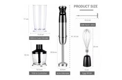 China Portable Immersion Stick Hand Blender 4 In 1 With Chopper / Beaker supplier