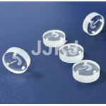 Scratch Resistant Synthetic Sapphire Window Optic Sapphire Button With Grooves
