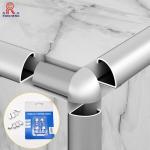 Champagne 6063 Aluminum Tile Trim , 2m Ceramic Tile Metal Trim for sale