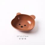 Cat bowl ceramic dog bowl bear bowl cute anti-overturning cat plate rice bowl cat food bowl for sale