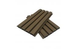 China Customized WPC Fluted Wall Panel Wood Plastic Composite Outdoor Decking Mothproof supplier