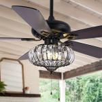 Surface Mounting 120V 65W Industrial Ceiling Fan Light / 52 Inch 5 Blade Ceiling Fan for sale