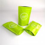Custom Printed Recyclable Kraft Paper Bag Green Tea Packaging SGS / FDA Approval for sale