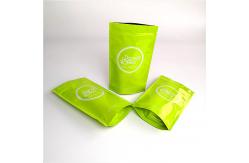 China Custom Printed Recyclable Kraft Paper Bag Green Tea Packaging SGS / FDA Approval supplier