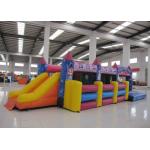 Commercial Cartoon Inflatable Obstacle Courses Digital Printing 10 X 4m Enviroment - Friendly