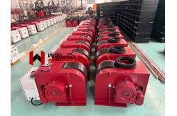 China 80 Ton Welding Tank Rollers Bolt Adjustment With Motorized Moving Wheels supplier