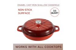 China Profession Enameled Cast Iron Casserole Cast Iron Shallow Dish With Lid supplier