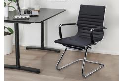 China Mesh Task Chair Black Frame Iron Feet Black Mesh Office Chair supplier