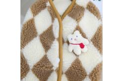 China Diamond Argyle Pattern Pet Coat Warm Winter Apparel Brown Black supplier