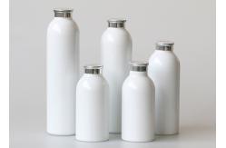 China Empty Aluminum Cosmetic Bottles , White Talcum Powder Bottles With Sifter supplier
