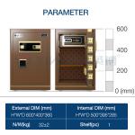 Fingerprint Lock Home Safe Box with Leather Interior and Patented Double T Bolts for Enhanced Security for sale