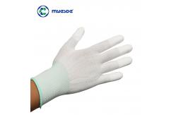 China Dust Proof Knit Coated Cleanroom Nylon Gloves Polyester Work Hand Gloves supplier