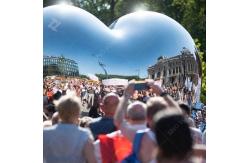China High Standard Mirror Polishing Stainless Steel Heart Sculpture For Public Art supplier