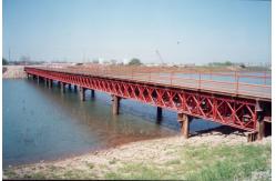China Single Row/Double Row Temporary Modular truss bridge Steel Bailey Bridge supplier