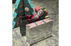 China Custom Silver Card Ins Style Christmas Birthday Horizontal Large Gift  Handbag supplier