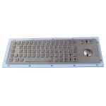 Rugged Rear panel mount dot braille keyboard with 38mm mechanical  trackball for sale