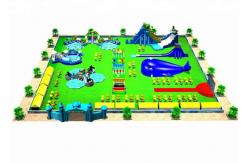 China Earth - Friendly Combined Inflatable Amusement Park With Slide And Water Pool supplier