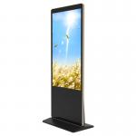 32-86inch Black White Lcd Free Standing Digital Signage Aluminum Shell Super Thin for sale