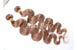 China Unprocessed Light Brown Virgin Human Hair Extensions Without Shedding supplier