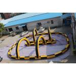 Fireproof Material Inflatable Race Track For Karting Yellow & Black for sale