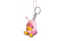 China Durable Anime Figure 3d Plastic Mini Duck Keychains PVC Rubber Material OEM supplier